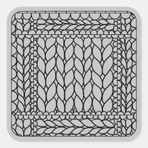 Stickers grand Carré KNIT PURL GRAY