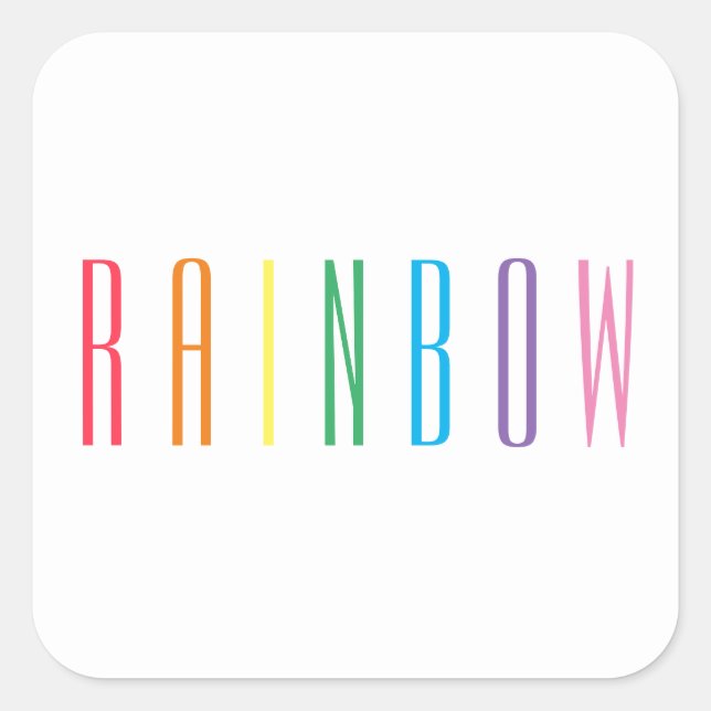 Stickers grand Carré RAINBOW (Devant)