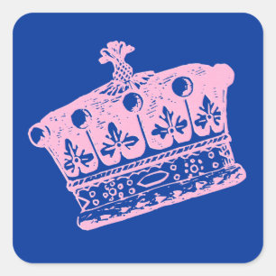 Stickers Grand Couronne rose ou Tiara