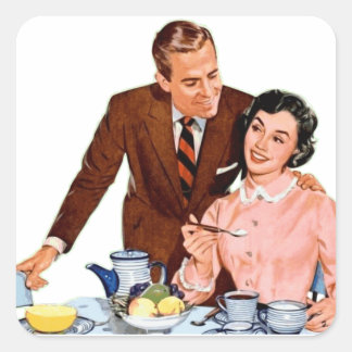 Stickers Graphiques Vintages Retro Couple Kitchen