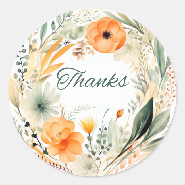 Stickers Gratuit Flore Ronde Classique (Devant)