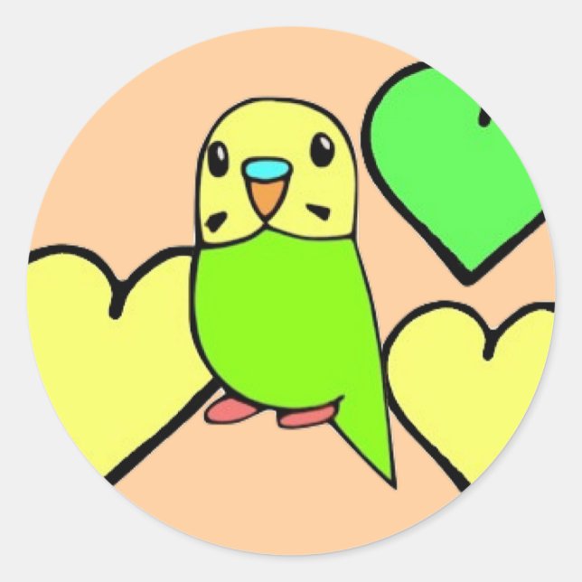 Stickers Green Budgie (Devant)
