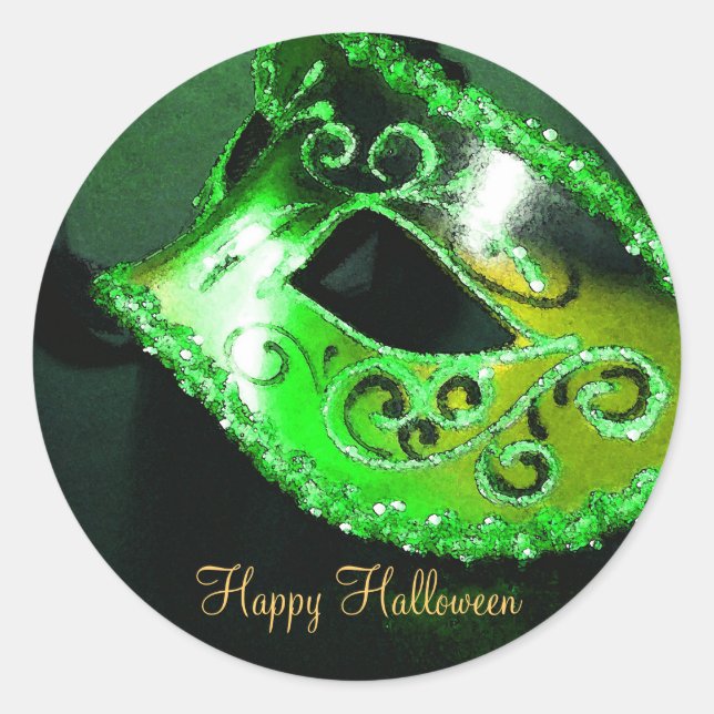 Stickers Green Masquerade Halloween Party (Devant)
