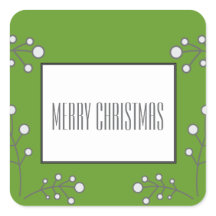 Stickers Green Modern Berry Holiday