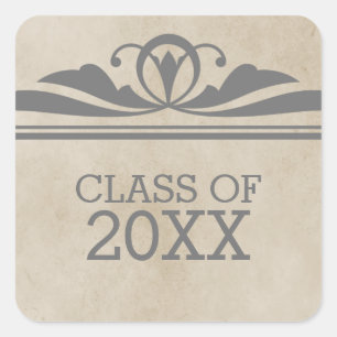 Stickers Grey Elegant Deco Graduation