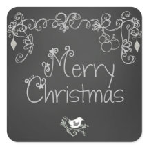 Stickers Gris Chalkboard Holiday Star Stickers