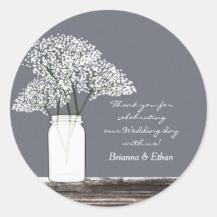 Stickers Gris Rustique de Bébé Mason du souffle
