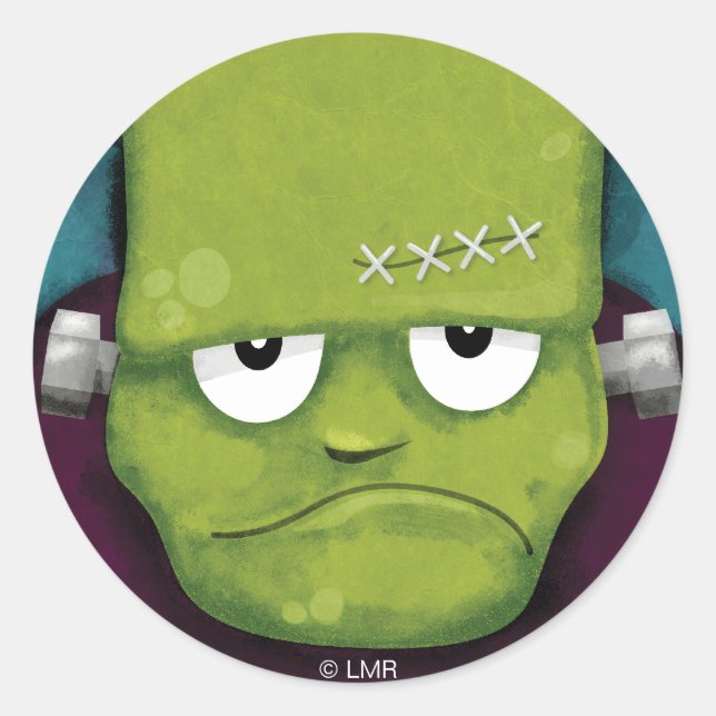 Stickers Grumpy Frankenstein Halloween (Devant)