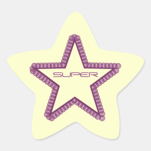 Stickers Grunge Superstar Star, violet