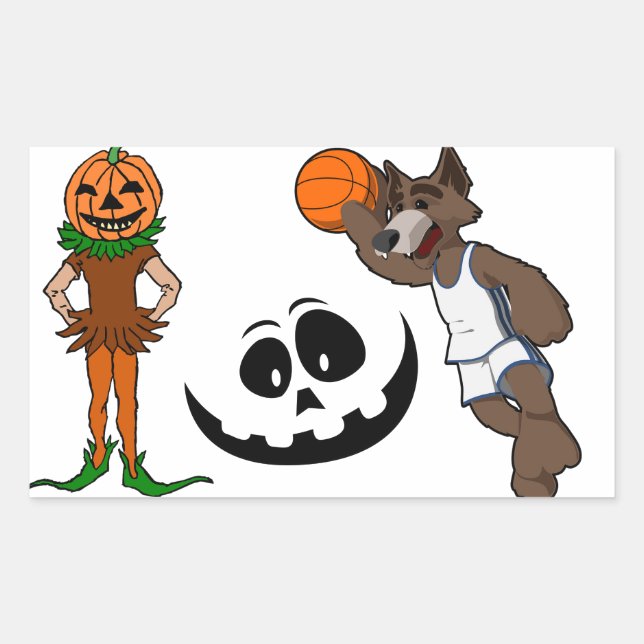 Stickers Halloween Basketballskelette (Vorderseite)