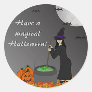 Stickers Halloween bruns WI-tchy