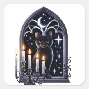 Stickers Halloween Chat Sorcières Noires