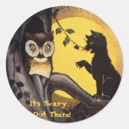 Stickers Halloween Chouette d'avertissement de cha