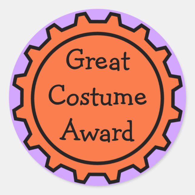 Stickers Halloween Costume Award (Devant)