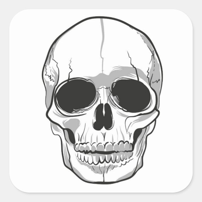 Stickers Halloween-Crâne (Devant)
