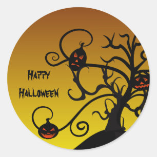Stickers Halloween éffrayant Tree Et Jack O’ Lante