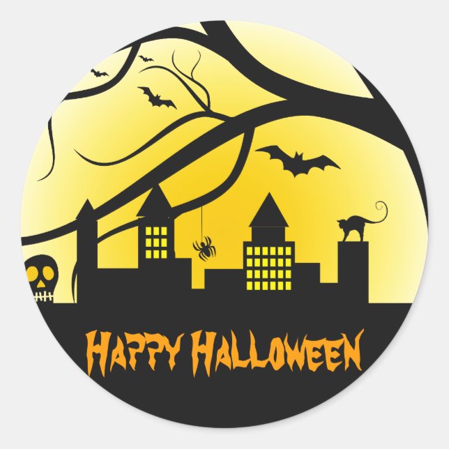 Stickers Halloween heureux (Devant)