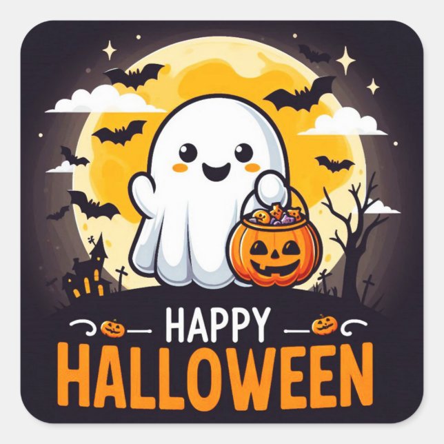 Stickers Halloween heureux (Devant)