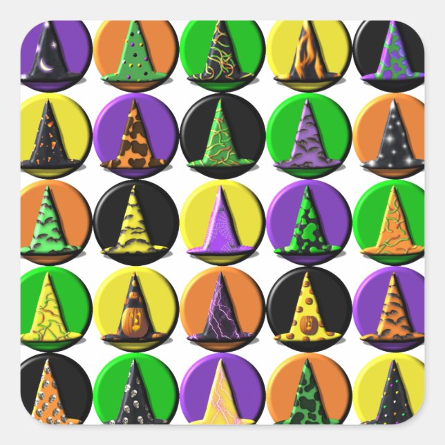 Stickers - Halloween - Hexenhutensammlung (Vorderseite)
