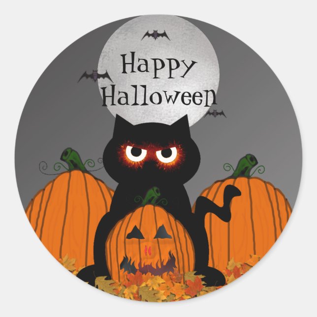 Stickers Halloween Kitty éffrayant (Devant)