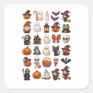 Stickers Halloween mignon et Éffrayant