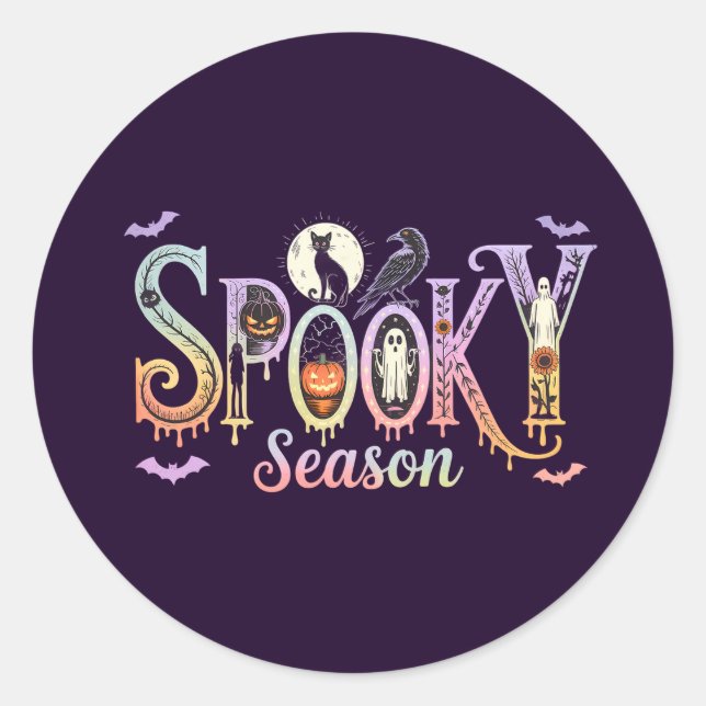 Stickers Halloween mignon, saison Éffrayante Hallo (Devant)