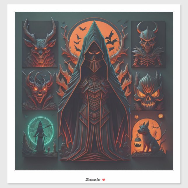 Stickers Halloween-Party Aufkleber (Blatt)