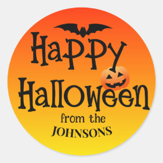 Stickers Halloween personnalisés : Ajouter un nom