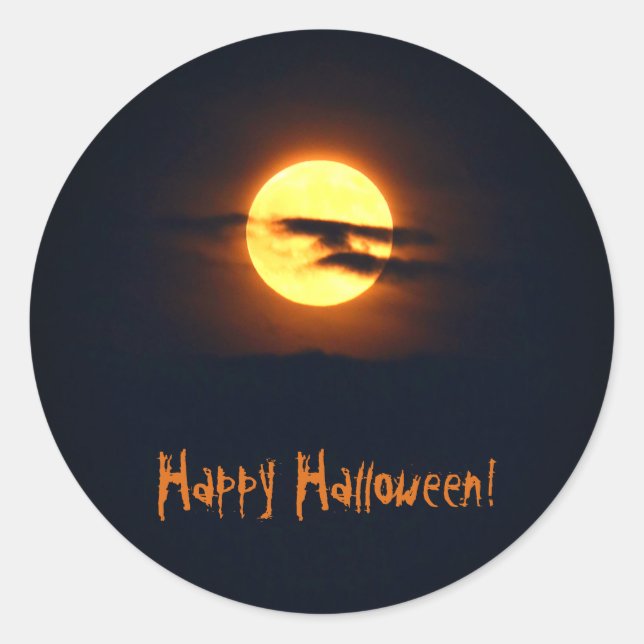 stickers Halloween pleine lune (Devant)