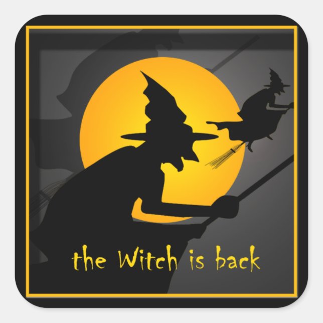 Stickers Halloween sorcier drôle (Devant)