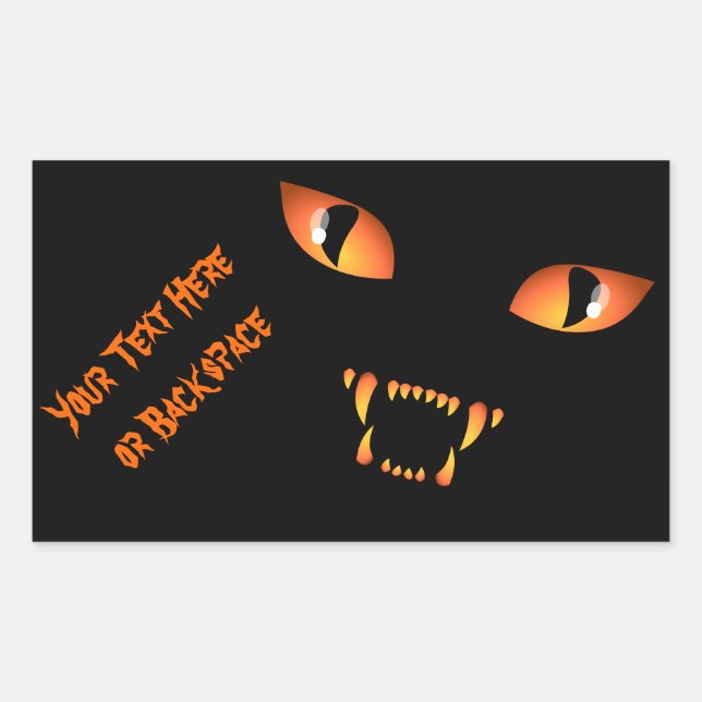 Stickers Halloween Sticker Éffrayant personnalisé (Devant)