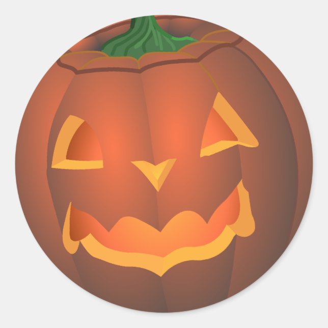 Stickers Halloween Stickers Citrouille personnalis (Devant)