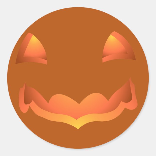 Stickers Halloween Stickers Citrouille personnalis (Devant)