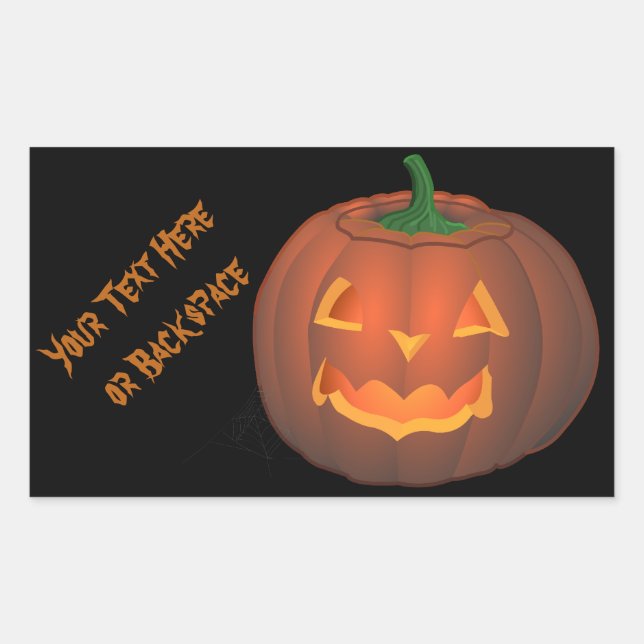 Stickers Halloween Stickers Citrouille personnalis (Devant)