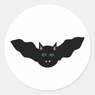 Stickers Halloween Vampire Chat Face À La Bataille