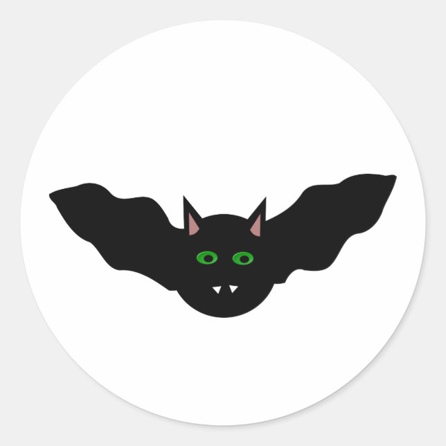 Stickers Halloween Vampire Chat Face À La Bataille (Devant)