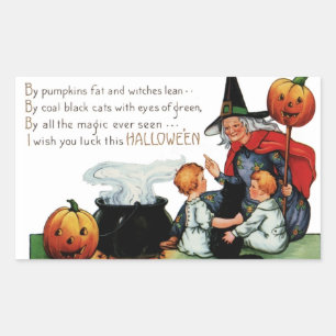 Stickers Halloween vintages - Tricoter ou traiter
