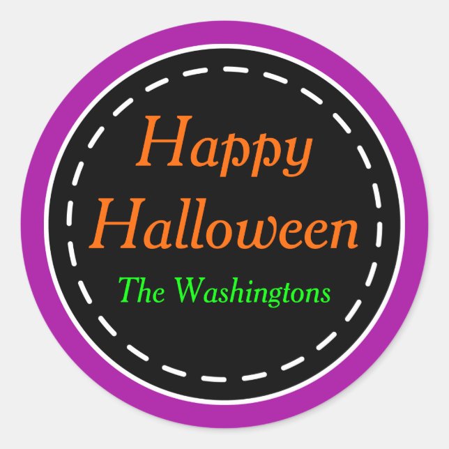 Stickers Halloween violet brillant (Devant)