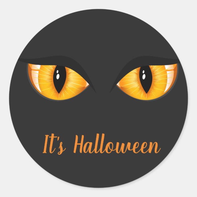 Stickers Halloween - Yeux de chat (Devant)