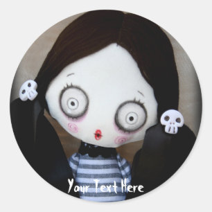 Stickers Halloween Zombie Poupée déplaisante