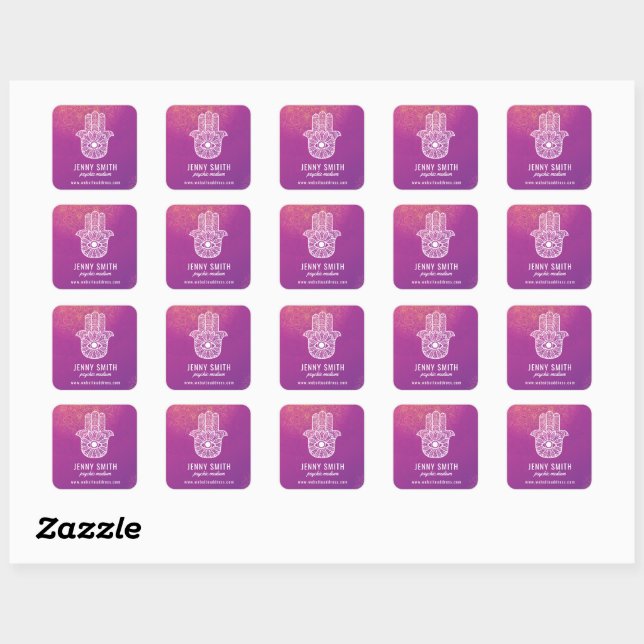 Stickers Hamsa Psychique Personnalisables (Feuille)