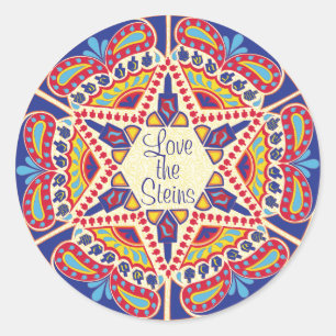 Stickers Hanoukka (1 1/2" ou 3") Hanoukka Dreidels