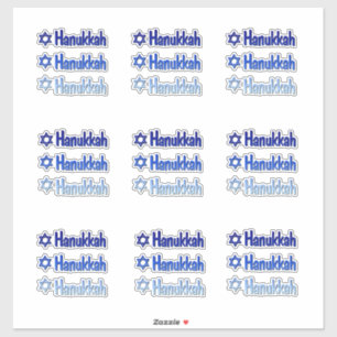 Stickers Hanoukka Blue Custom-Cut Vinyl