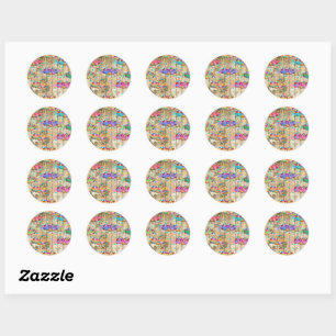 Stickers-Happy-Osteraufkleber Runder Aufkleber