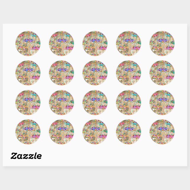 Stickers-Happy-Osteraufkleber Runder Aufkleber (Blatt)