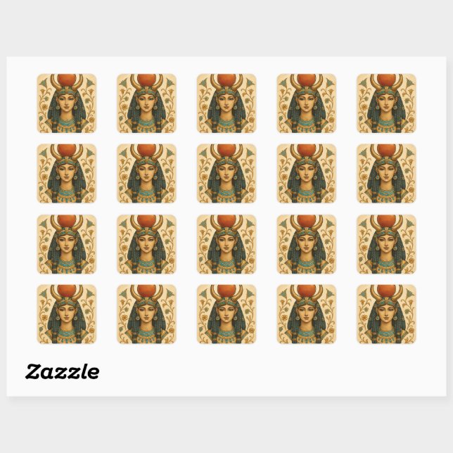 Stickers Hathor Goddess Sacré Ensemble égyptien (Feuille)