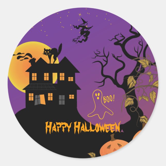 Stickers Haunted House Halloween (Devant)