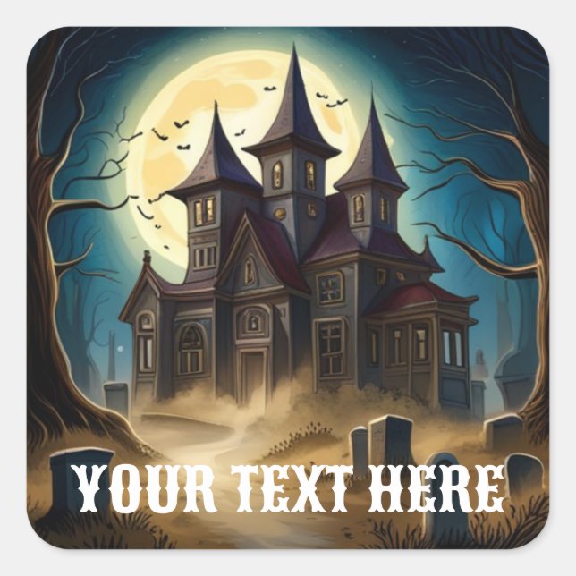 Stickers Haunted House Halloween (Devant)