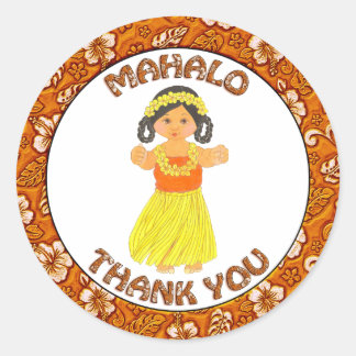 Stickers hawaïens Mahalo Merci