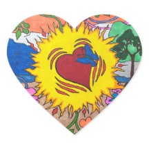 Stickers Heart You - Feuille de 20